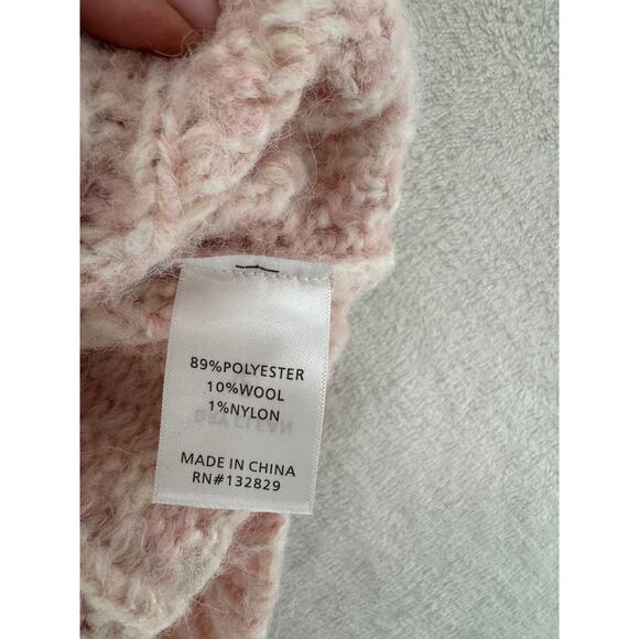 Tularosa Pink Cableknit Sweater Small Oversized Cabincore Thick Knit NWOT - Picture 5 of 8